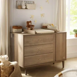 Commode 3 tiroirs 1 porte mokka