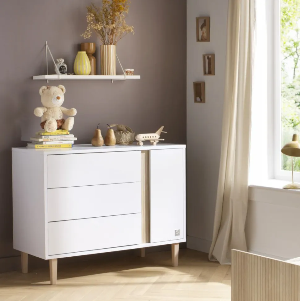 Commode 3 tiroirs 1 porte paloma