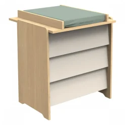 Commode 3 tiroirs vanille