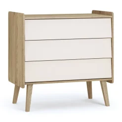 Commode vintage fresh chêne - sable beige
