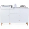 Commode wonder white avec plan à langer