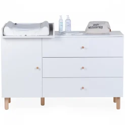 Commode wonder white avec plan à langer