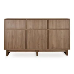 Commode xl avec 3 portes et 3 tiroirs kyo - walnut