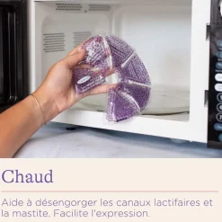 Compresses d'allaitement 3-en-1 chaud/froid réutilisables