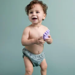 Couche de bain lavable 0-3 ans léopard vert