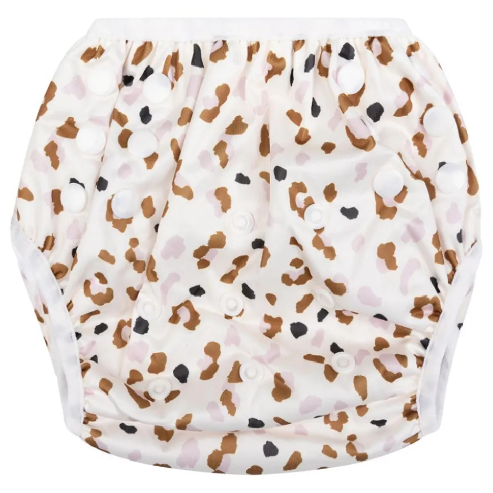 Couche de bain lavable léopard kaki 0-3 ans