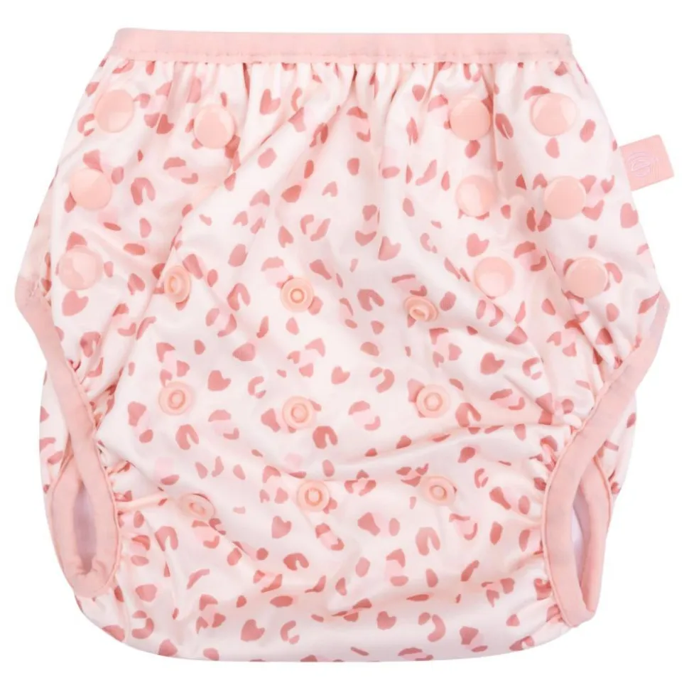 Couche de bain lavable léopard rose 0-3 ans