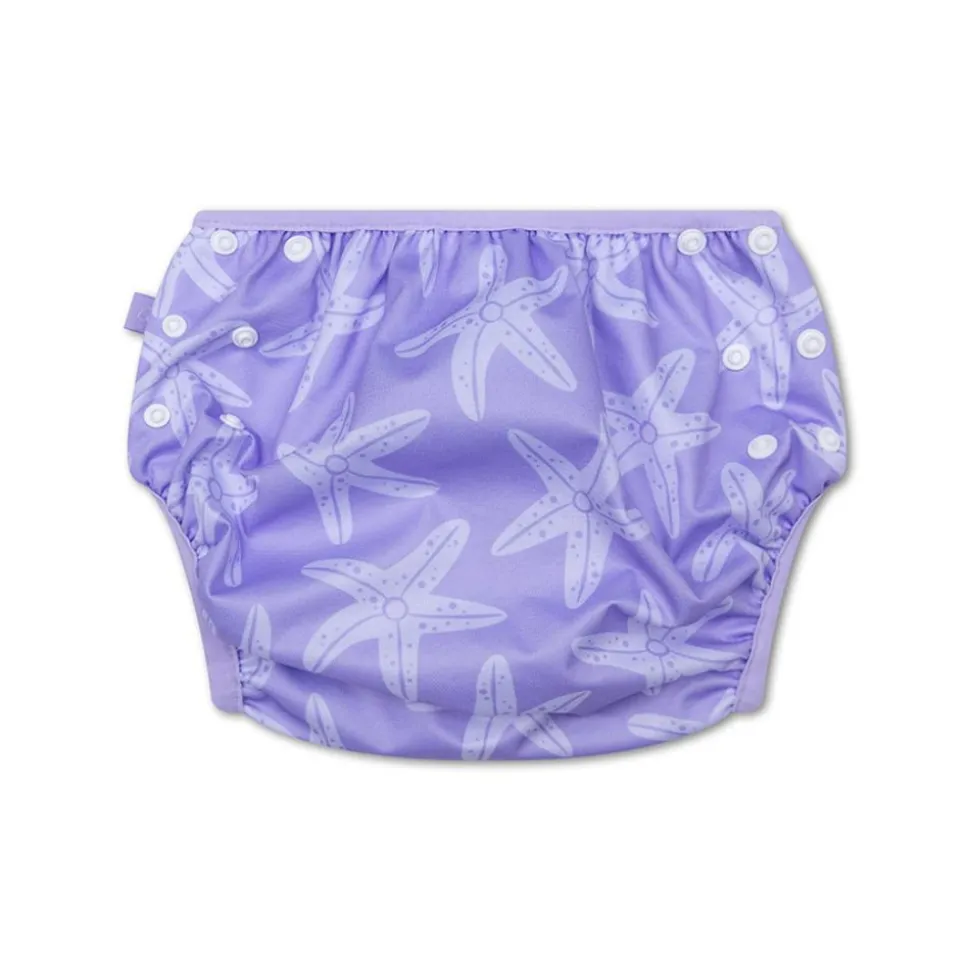 Couche de bain lavable étoile de mer lila 0-3 ans