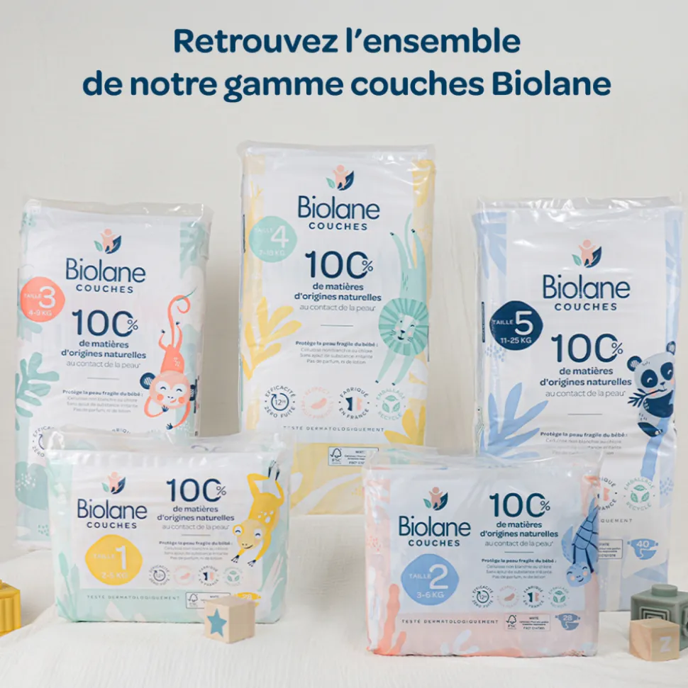 Couches bébé écologiques taille 4 - 44 couches