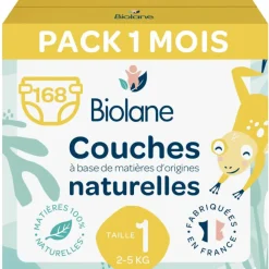 Couches bébé taille 1 pack 1 mois 168 couches