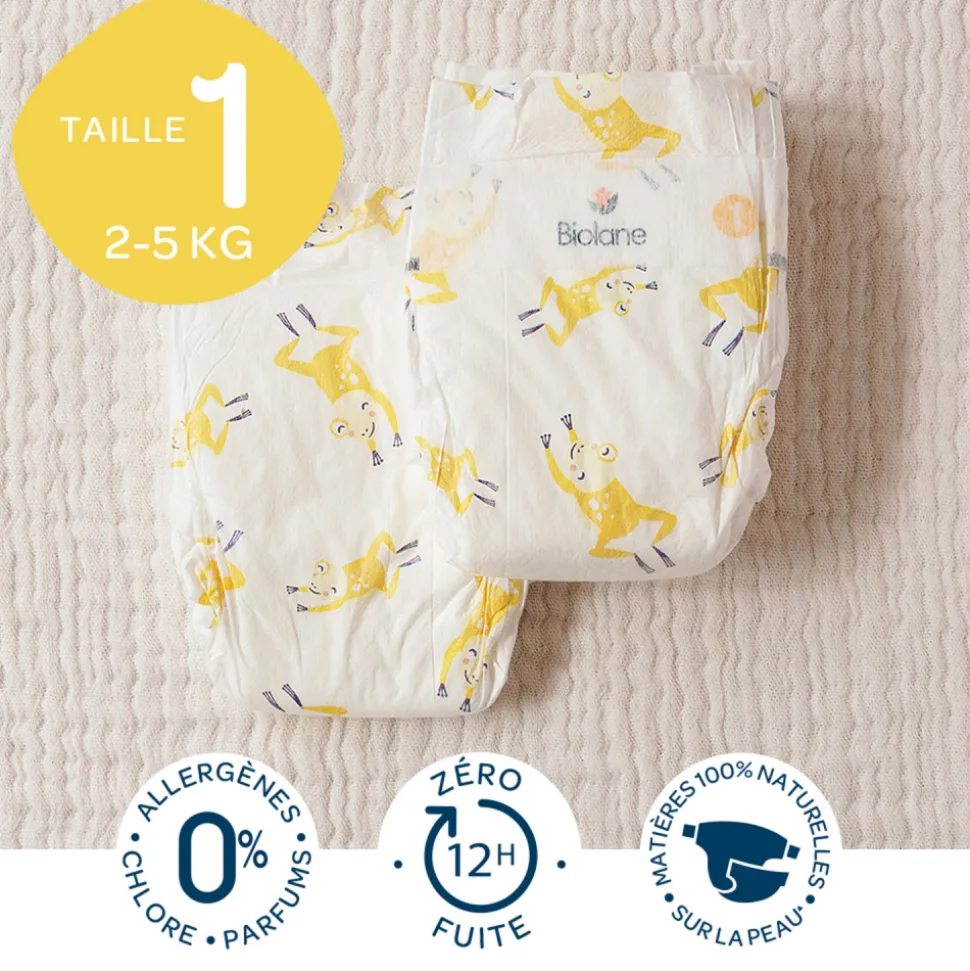 Couches bébé taille 1 pack 1 mois 168 couches