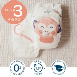 Couches bébé taille 3 pack 1 mois 156 couches