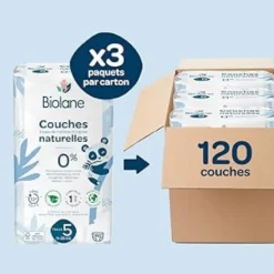 Couches bébé taille 5 pack 1 mois 120 couches