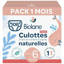 Couches culottes bébé taille 6 pack 1 mois 108 couches