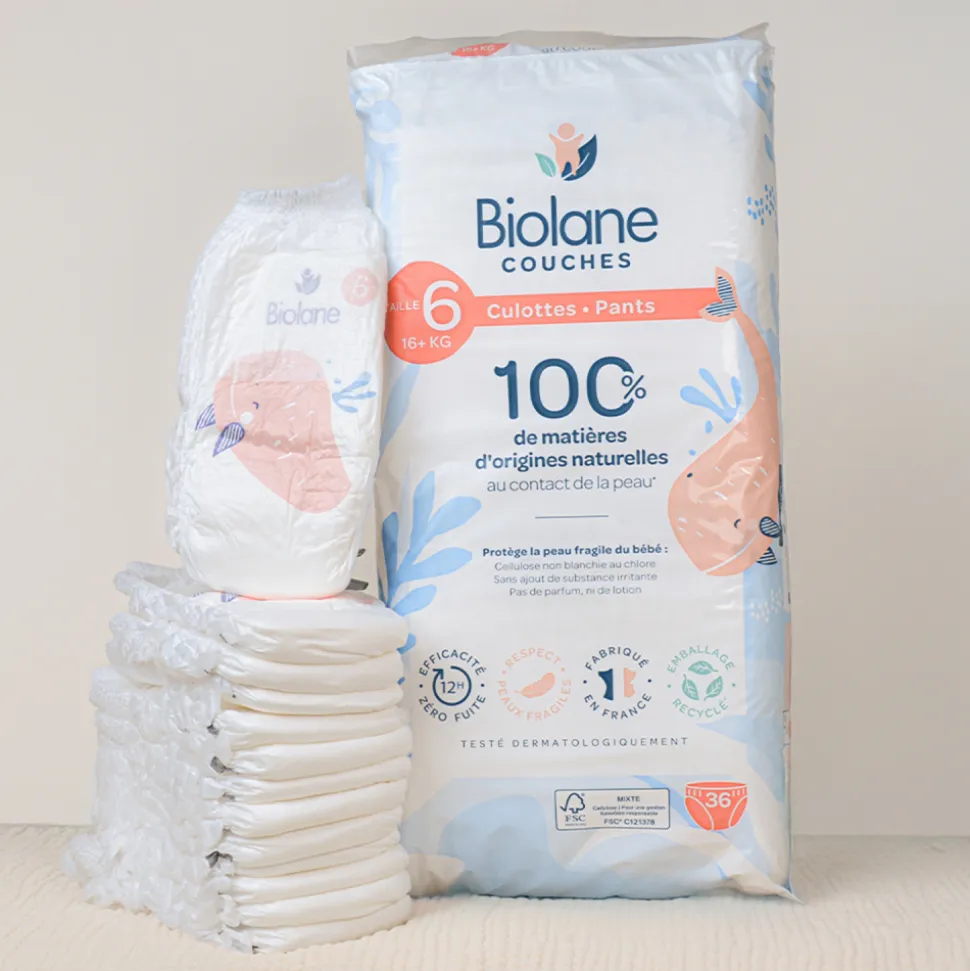 Couches culottes bébé taille 6 pack 1 mois 108 couches