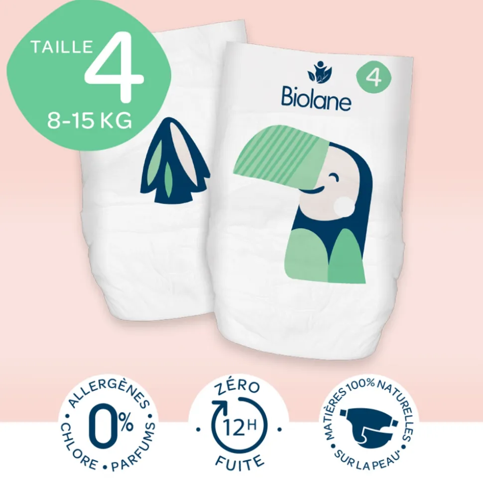 Couches culottes bébé taille 4 pack 1 mois 126 couches
