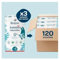 Couches culottes bébé taille 5 pack 1 mois 120 couches