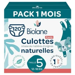 Couches culottes bébé taille 5 pack 1 mois 120 couches