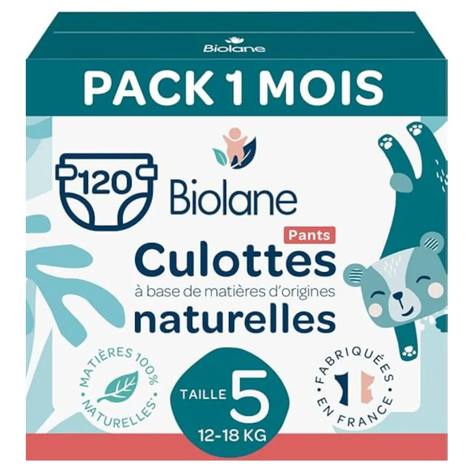 Couches culottes bébé taille 5 pack 1 mois 120 couches
