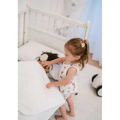 Couette pour enfant 100 x 140 cm en coton bio blanc