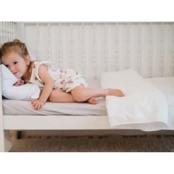 Couette pour enfant 100 x 140 cm en coton bio blanc