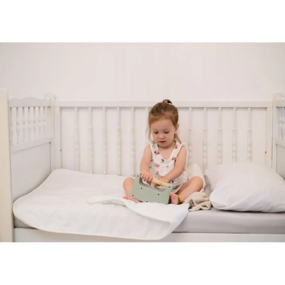 Couette pour enfant 100 x 140 cm en coton bio blanc