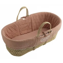 Couffin bébé avec habillage petit coeur