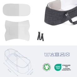 Couffin bébé nest & go grey