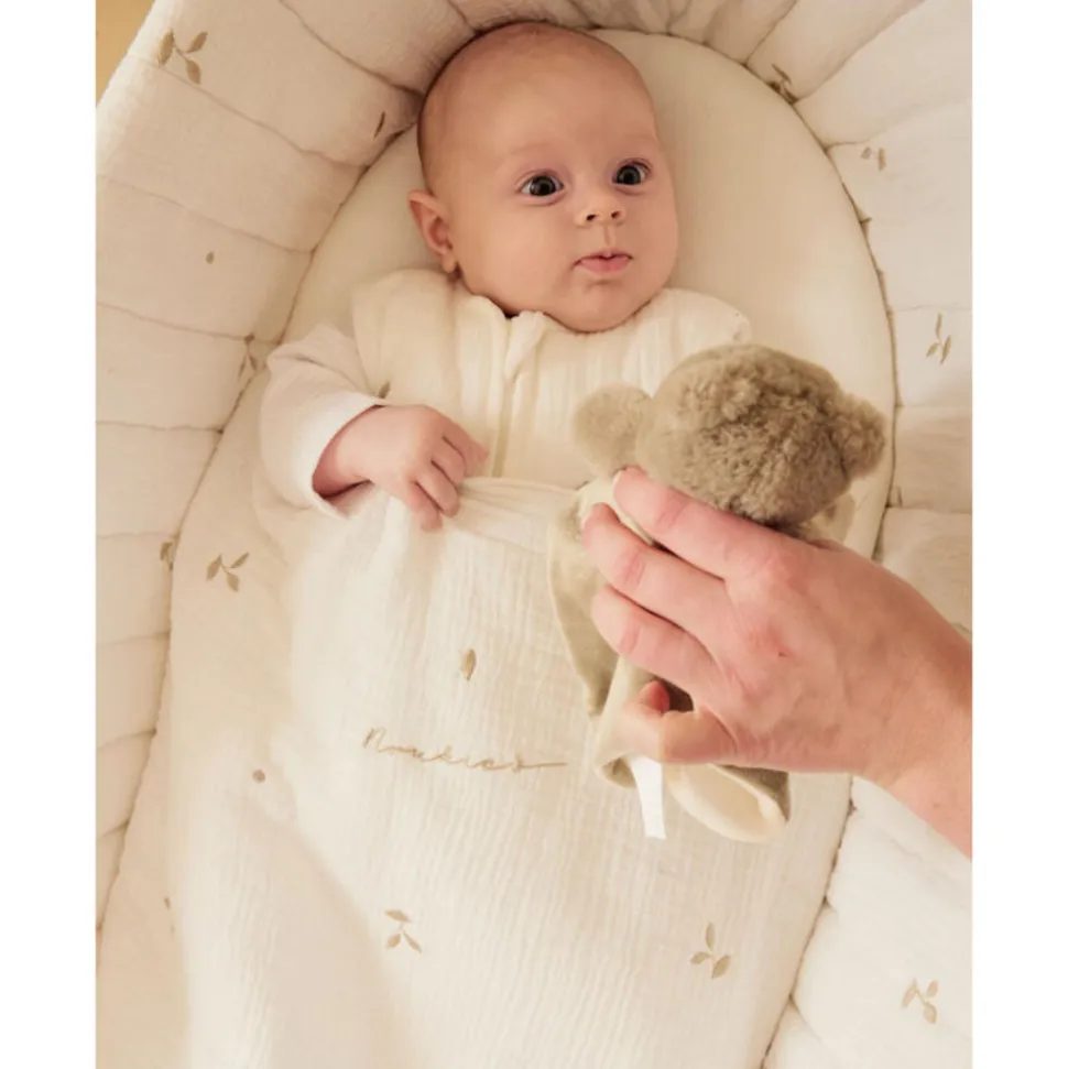 Couffin fluffy, orso et lily en veloudoux naturel