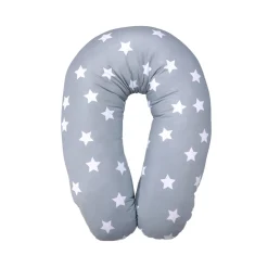Coussin d'allaitement 190 cm gris bleu
