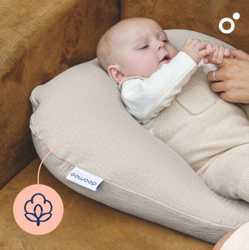 Coussin d’allaitement compact softy tetra jersey sand