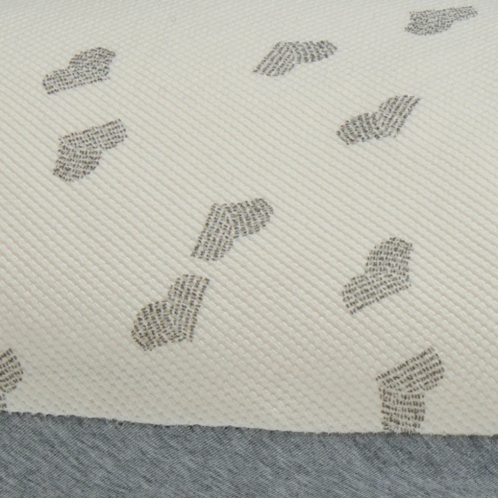 Coussin d'allaitement jersey cœurs / gris