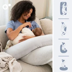 Coussin d'allaitement maxxy little dots grey