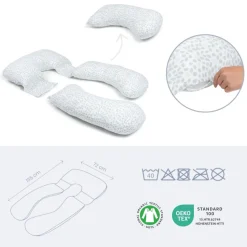 Coussin d'allaitement maxxy mini leaves green