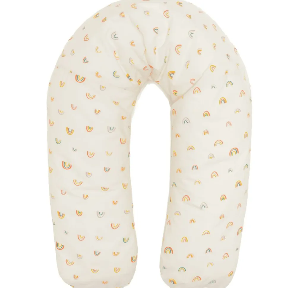 Coussin d'allaitement microbille arc-en-ciel