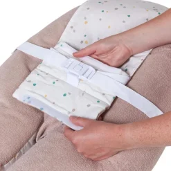 Coussin d'allaitement multirelax eponge - microfibre pois / noisette