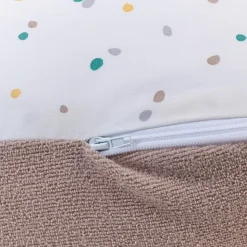 Coussin d'allaitement multirelax eponge - microfibre pois / noisette
