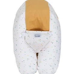 Coussin d'allaitement multirelax eponge - microfibre pois / jaune