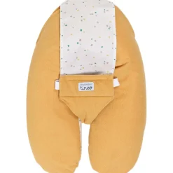 Coussin d'allaitement multirelax eponge - microfibre pois / jaune