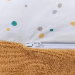 Coussin d'allaitement multirelax eponge - microfibre pois / jaune