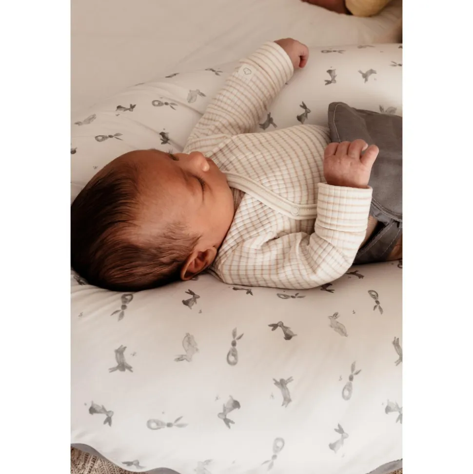 Coussin d'allaitement multirelax+ polyester coton lapins