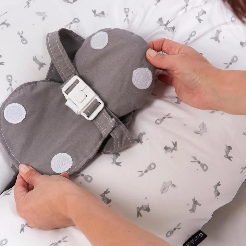 Coussin d'allaitement multirelax+ polyester coton lapins
