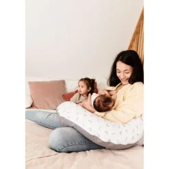Coussin d'allaitement multirelax+ polyester coton lapins