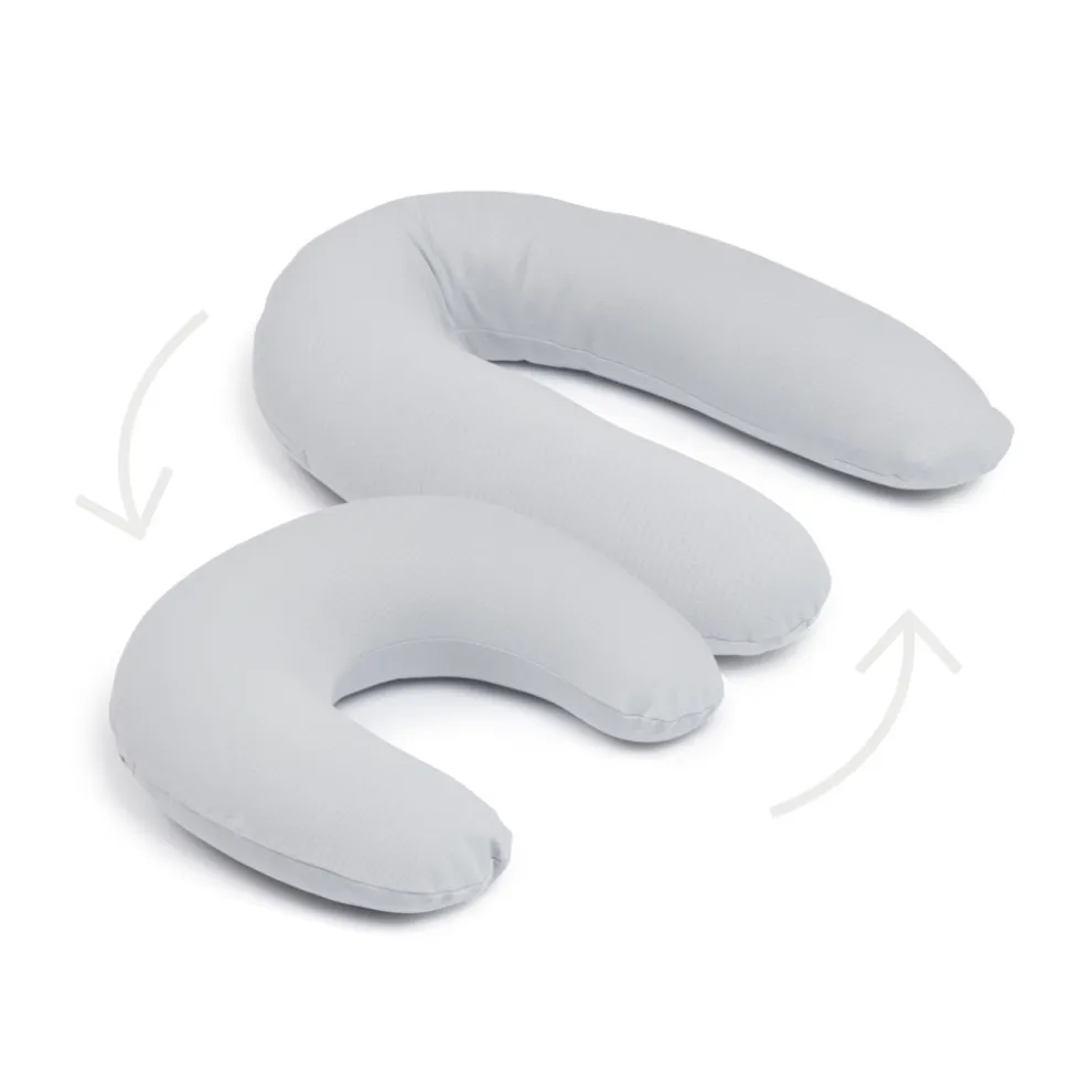 Coussin d'allaitement twisty 2 en 1 pearl grey