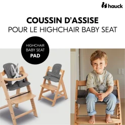 Coussin d'assise pour chaise haute dark grey