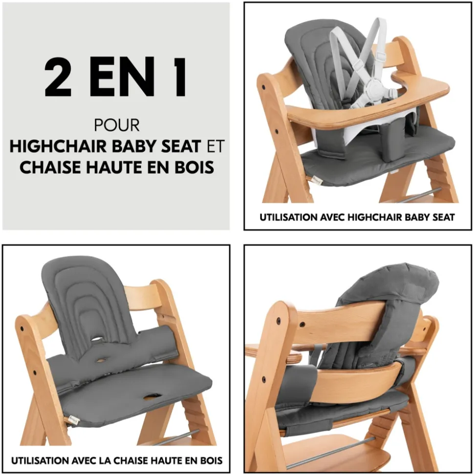 Coussin d'assise pour chaise haute dark grey