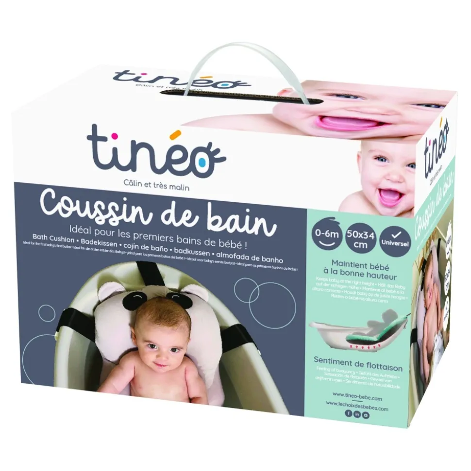 Coussin de bain panda gris