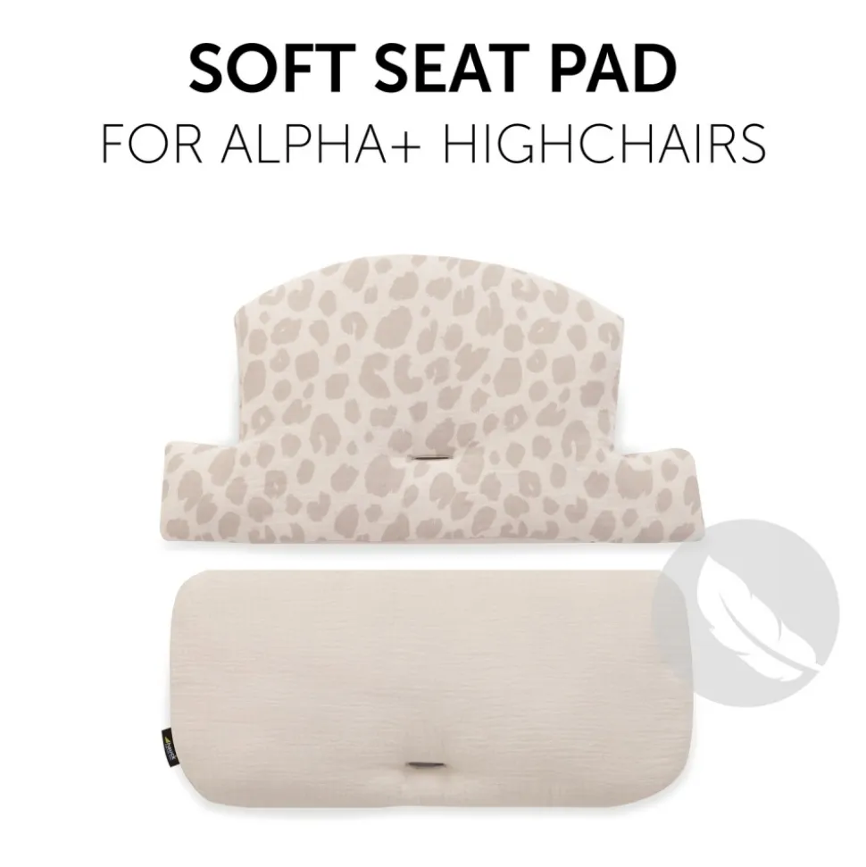 Coussin de chaise haute select muslin leo natural