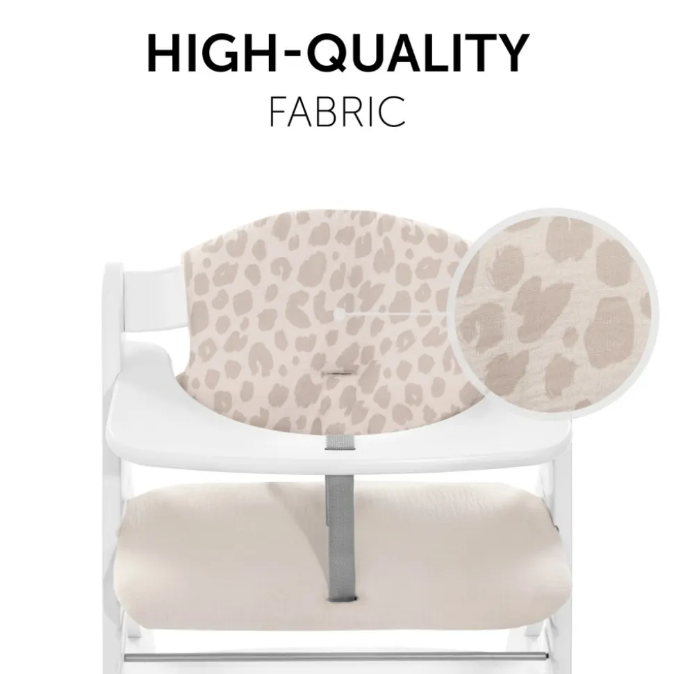 Coussin de chaise haute select muslin leo natural
