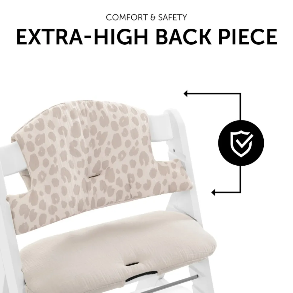 Coussin de chaise haute select muslin leo natural